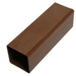 Brown 68mm Square Rain Water Down Pipe – 4m Length