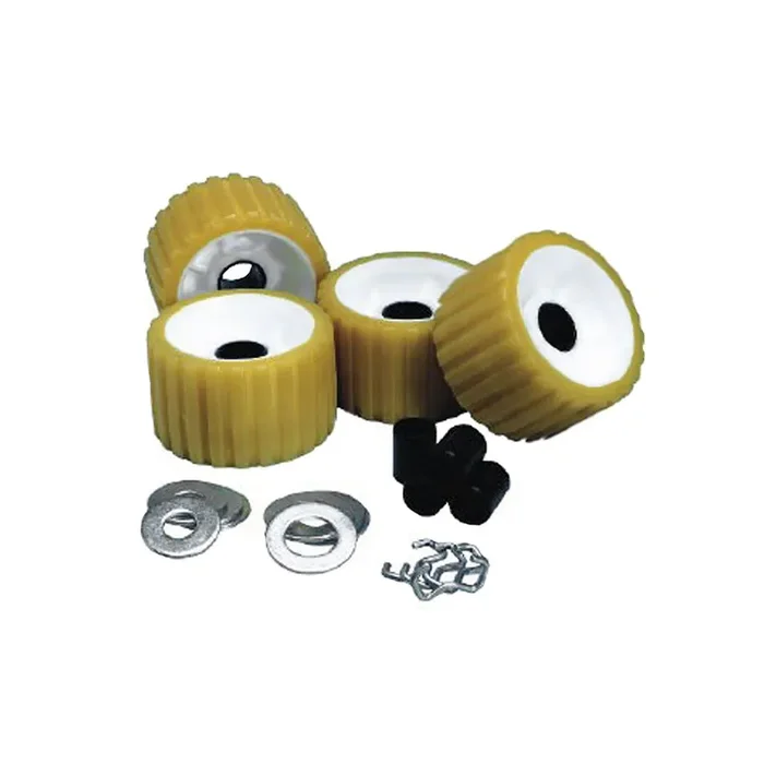 C.E. Smith Ribbed Roller Replacement Kit – 4 Pack – Gold