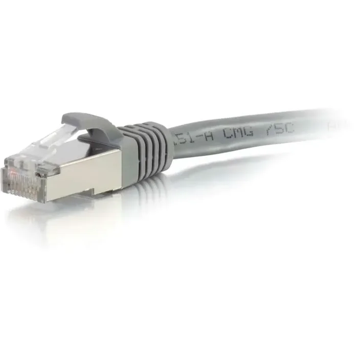 C2G-10ft Cat6 Snagless Shielded (STP) Network Patch Cable – Gray