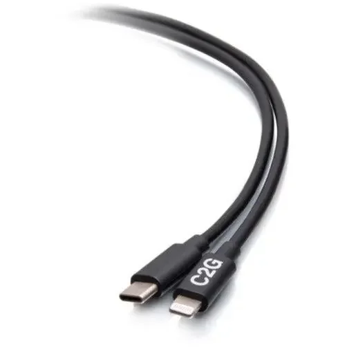 C2G 10ft USB-C Male to Lightning Male Sync and Charging Cable – Black