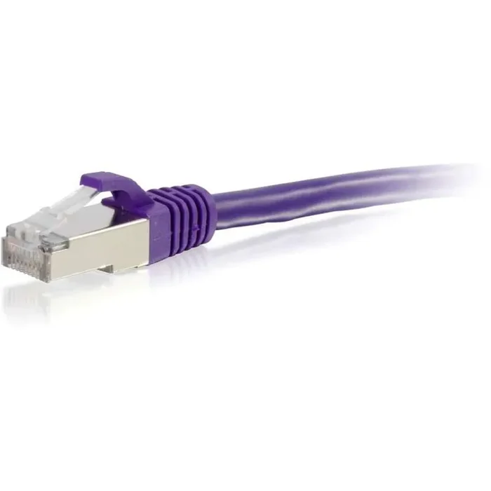 C2G-14ft Cat6 Snagless Shielded (STP) Network Patch Cable – Purple