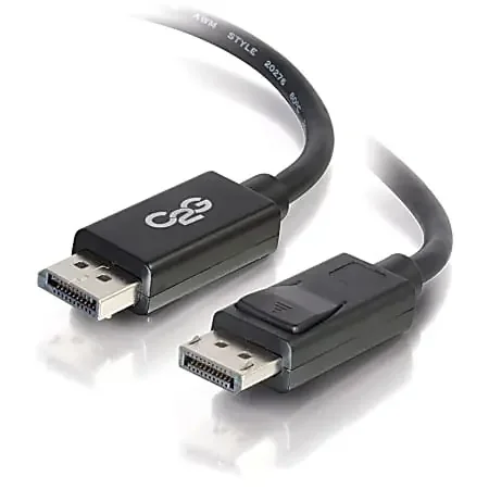 C2G 6ft DisplayPort Cable with Latches, 4K 60Hz, DisplayPort Male to DisplayPort Male, 30V – DisplayPort – 54401
