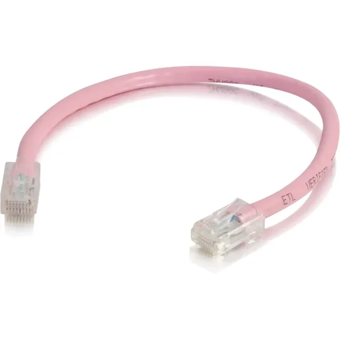 C2G 6in Cat6 Non-Booted Unshielded (UTP) Network Patch Cable – Pink