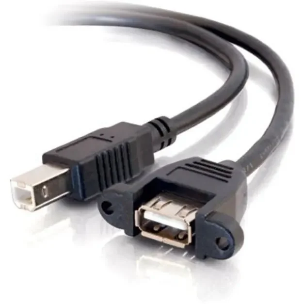 C2G 6In Panel-Mount Usb 2.0 A Female To B Male Cable