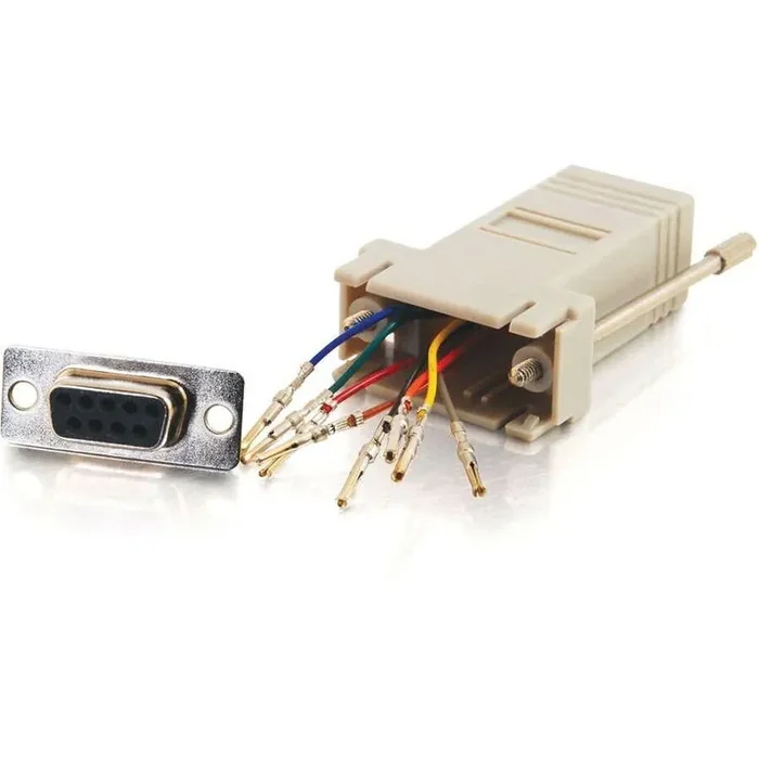 C2G RJ45 to DB9 Female Modular Adapter – Gray