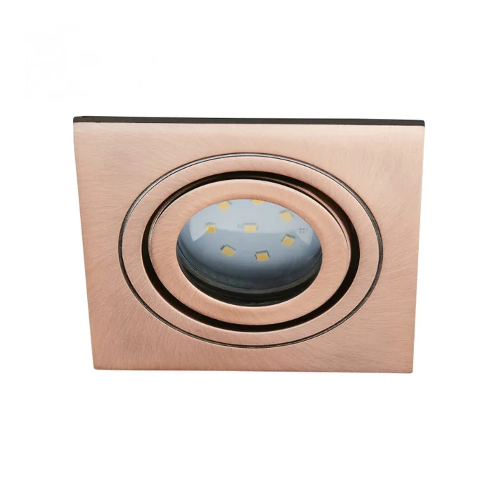 Cali IP65 Tiltable Square Downlight – Brushed Copper