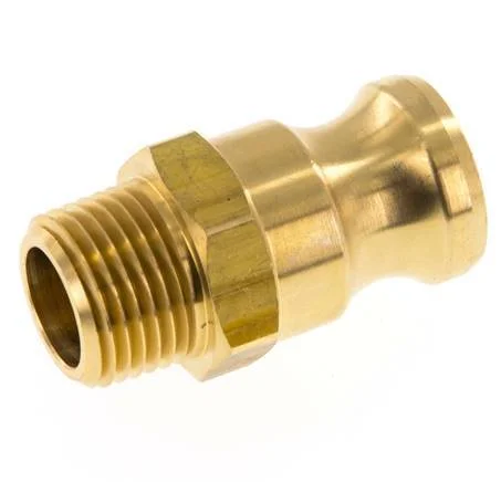 Camlock DN 15 (1/2”) Brass Coupling R 1/2” Male Thread Type F MIL-C-27487
