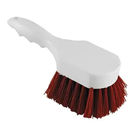 Carlisle Sparta Utility Scrub Brush, 3″ x 8″, White/Red