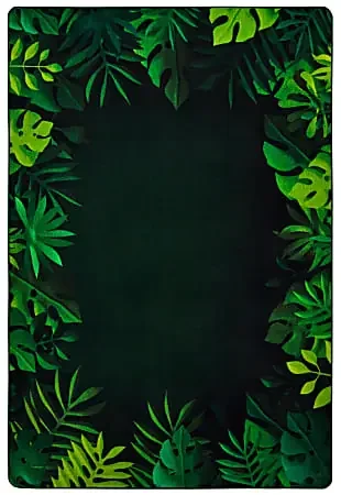 Carpets for Kids® Pixel Perfect Collection™ Tropical Paradise Activity Rug, 4‘ x 6‘, Green