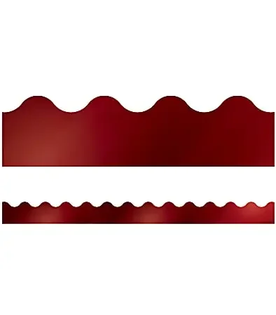 Carson Dellosa Sparkle And Shine Scalloped Border Strips, 2-1/4″ x 36″, Cherry Foil, Pack Of 13 Border Strips