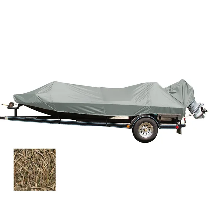 Carver Performance Poly-Guard Styled-to-Fit Boat Cover f/17.5‘ Jon Style Bass Boats – Shadow Grass