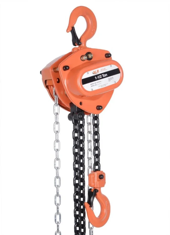 Chain Hoist 1.5 Ton 20′ Chain with Overload Protection ACH-015-20-OP