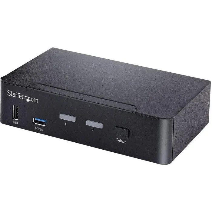 产品名称中包含顶级域名,检查并适当处理后再继续! StarTech.com USB C KVM Switch, 2 Port DisplayPort KVM w/ 4K 60Hz UHD HDR Video, 3.5mm Audio, USB Type C KVM Switch, 4x USB HID and 2x USB A 3.2 Gen 1 5Gbps Hub, Thunderbolt 3/4 Compatible – Hot Key Switching