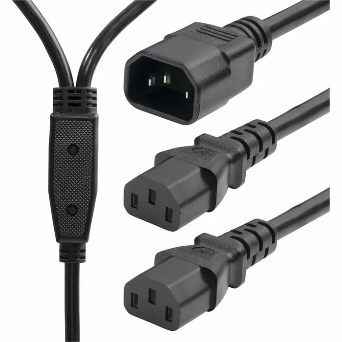 产品名称中包含顶级域名,检查并适当处理后再继续! StarTech.com 6ft (1.8m) Power Cord Splitter IEC 60320 C14 to 2x C13 AC Power Cable 10A 250