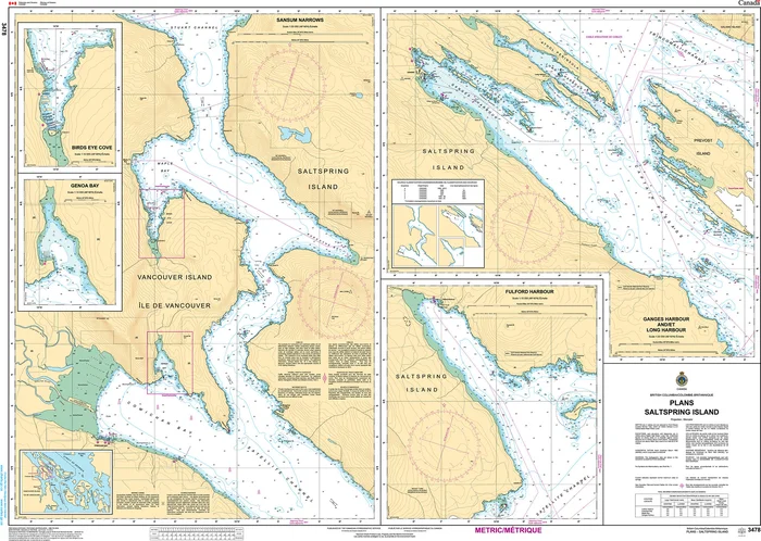 CHS Nautical Chart – CHS3478 Plans – Saltspring Island