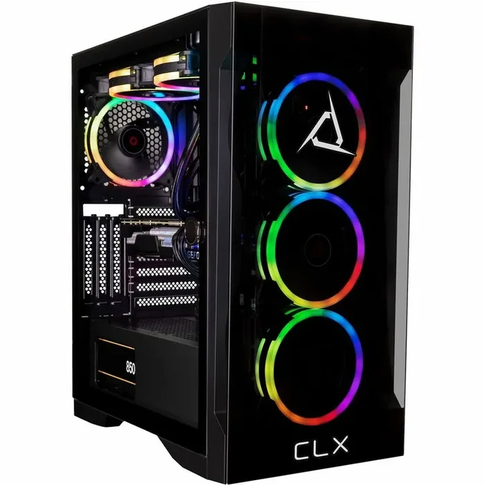 CLX SET Gaming Desktop – Liquid Cooled AMD Ryzen 9 7900X 4.7GHz 12-Core Processor, 32GB DDR5 Memory, GeForce RTX 4070 Ti 12GB GDDR6X Graphics, 1TB SSD, 4TB HDD, WiFi, Windows 11 Home 64-bit