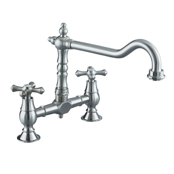 Colonial Bridge Sink Mixer Brushed Nickel