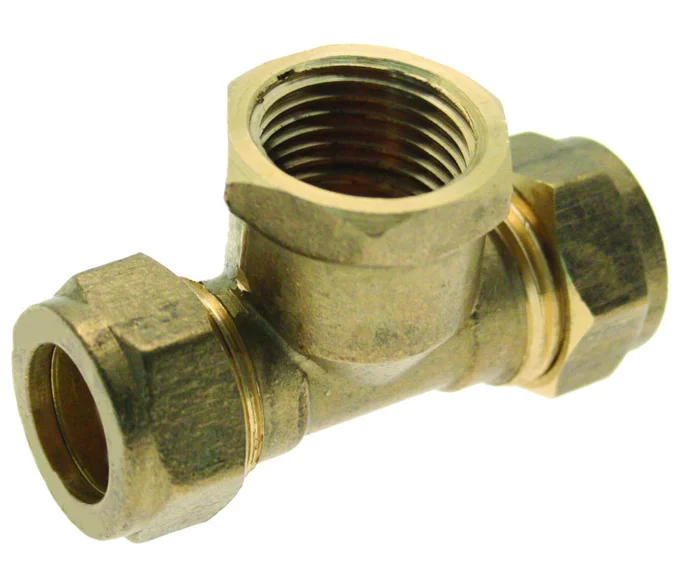 Compression Reducing Tee Branch DZR 15mm x 15mm x 1/2″ Female