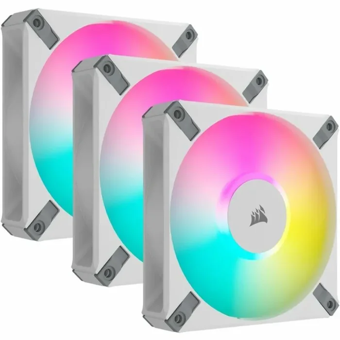 Corsair iCUE AF120 RGB ELITE 120mm PWM Triple Fan Kit – White – 3 Pack