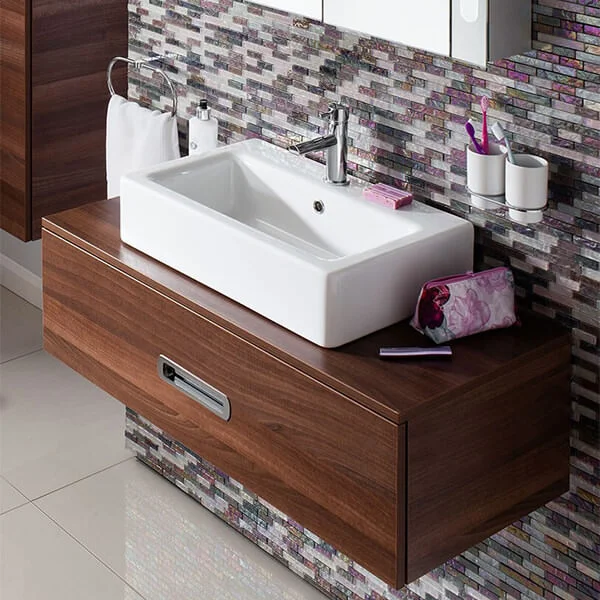 Crosswater Air 60 Wall Mounted White Single Tap Hole Modern Basin