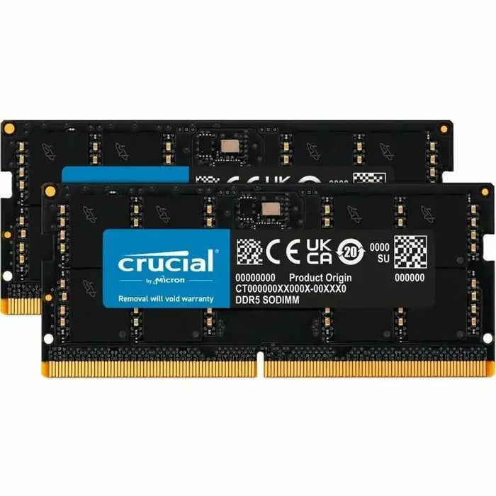 Crucial – For Notebook – 64 GB (2 x 32GB) – DDR5-5600/PC5-44800 DDR5 SDRAM – 5600 MHz