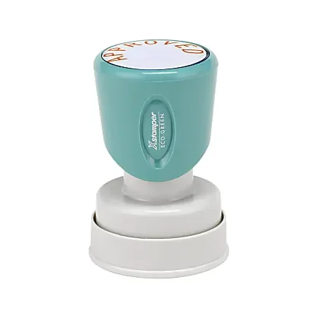 Custom ECO-GREEN Xstamper® Pre-Inked Round Stamp, N51, 15/16″ Diameter Impression