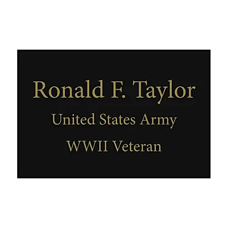 Custom Engraved Black Metal Trophy, Award And ID Plates, 2″ x 3″