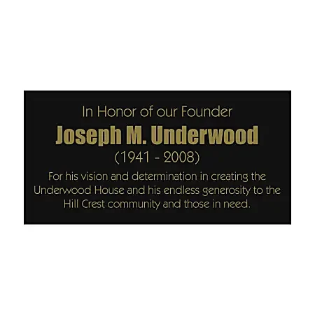 Custom Engraved Black Metal Trophy, Award And ID Plates, 3″ x 6″