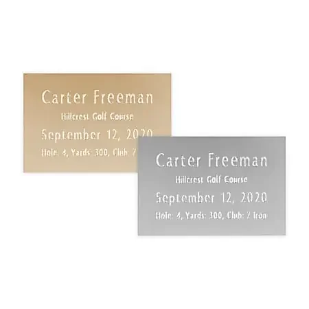 Custom Engraved Silver or Brass Metal Trophy and ID Plates, 2″ x 3″