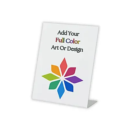 Custom Full Color Durable Plastic Pedestal Sign, 10″ X 8″