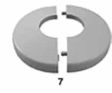 Custom Molded Products Clip On, Tan Plastic, 1.9″ | 25572-209-000