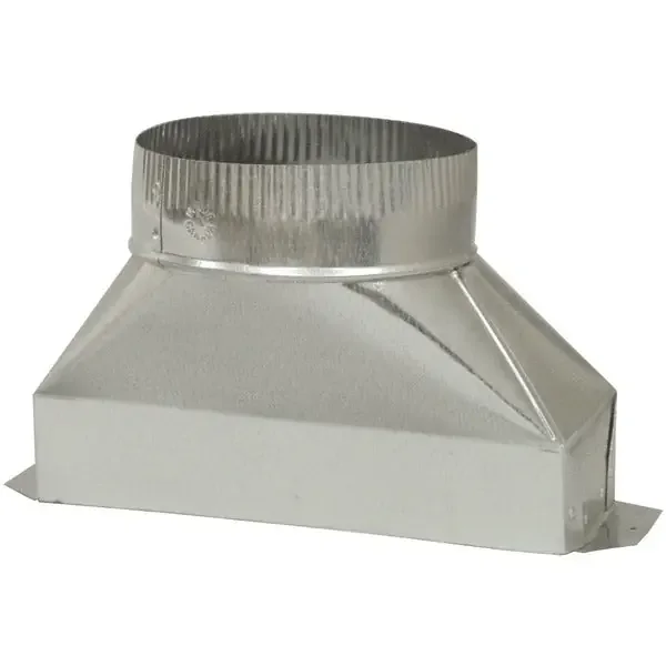 Deflecto DGT36 Galvanized Rectangular to Round Transition (6 In.)