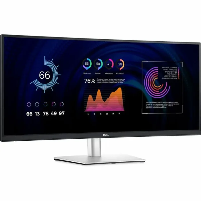 Dell P3424WE 34 Class UW-QHD Curved Screen LED Monitor – 21 9 – 34.1 Viewable – In-plane S