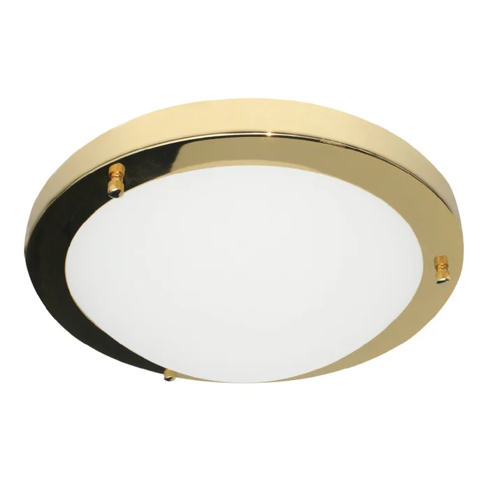 Delphi 2 X E27 Flush Light – Brass