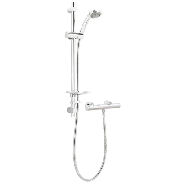 Deva Combi Thermostatic Chrome Bar Shower Valve With Three Function Kit