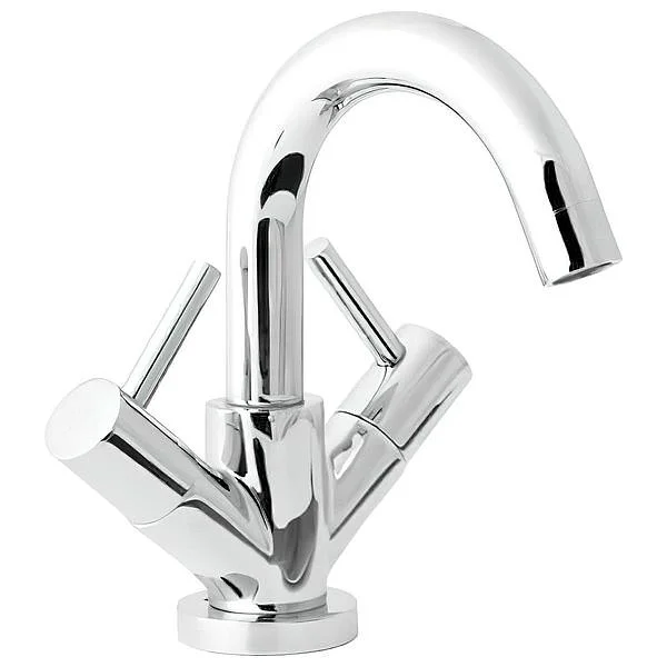 Deva Insignia Chrome Basin Mixer Tap with Press Top Waste, Stick Handle