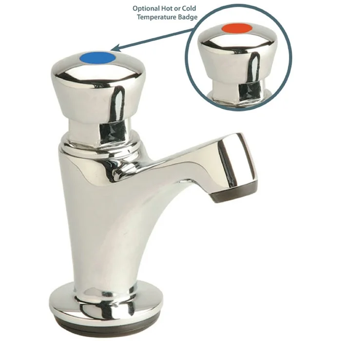 Deva Non Concussive Self Closing Chrome Pillar Basin Tap CORM03