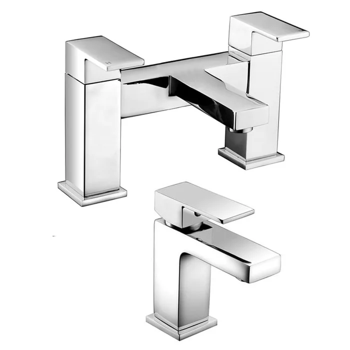 Deva Savvi Chrome Bath Filler & Basin Taps Pack Set