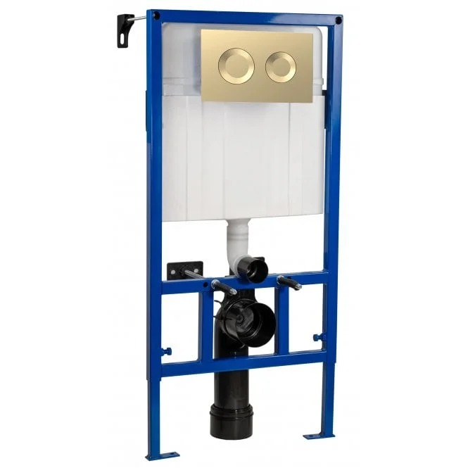 Dual Flush Concealed Cistern Frame with Round Plate XTY807R