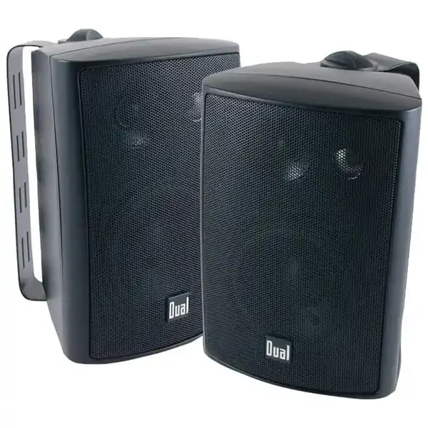 Dual LU47PB 4″ 3-Way Indoor/Outdoor Speakers (Black)