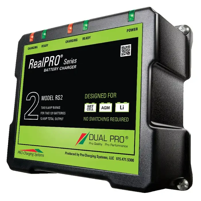 Dual Pro RealPRO Series Battery Charger – 12A – 2-6A-Banks – 12V/24V