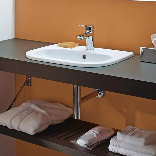 Duravit D-Code 545mm 1 Taphole Countertop Vanity Basin – 0337540000