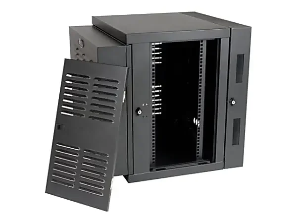 Eaton Tripp Lite Series 12U Wall Mount Rack Enclosure Hinged Wallmount Industrial NEMA – Rack cabinet – wall mountable – black – 12U – 19″
