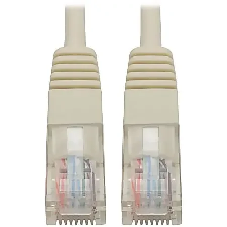Eaton Tripp Lite Series Cat5e 350 MHz Molded (UTP) Ethernet Cable (RJ45 M/M), PoE – White, 3 ft. (0.91 m) – N002003WH