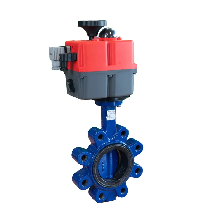 Electric Butterfly Valve DN100 24-240V AC/DC Modulating Fail-Safe Lug GGG40 NBR J+J