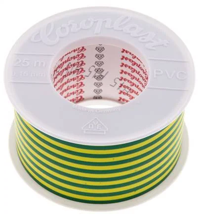 Electrical Insulation Tape VDE-tested 50mm/25m Green/Yellow