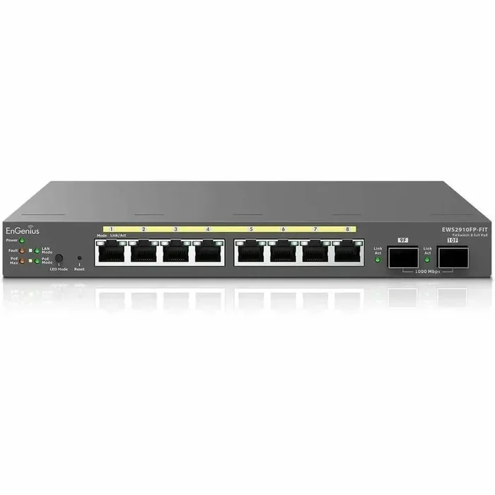 EnGenius EWS2910FP-FIT Ethernet Switch – 8 Ports – Manageable – Gigabit Ethernet –