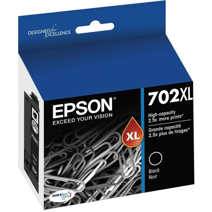 Epson DURABrite Ultra T702XL Original High Yield Inkjet Ink Cartridge – Black – 1 Each