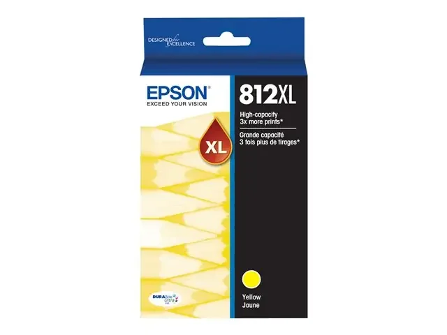 Epson DURABrite Ultra T812 Original High Yield Inkjet Ink Cartridge – Yellow – 1 Pack