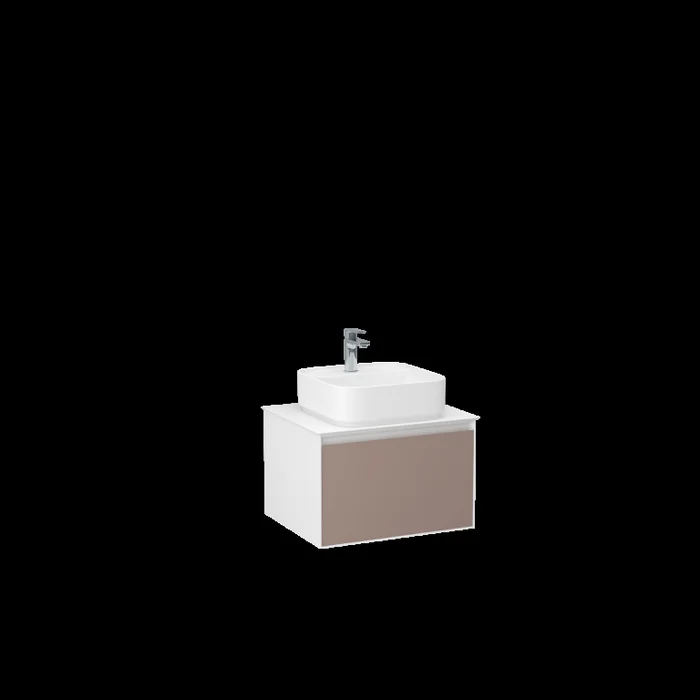 Essence 600mm Single Drawer Cabinet in Matt Stone